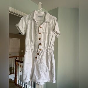 Gianni Bini white denim romper